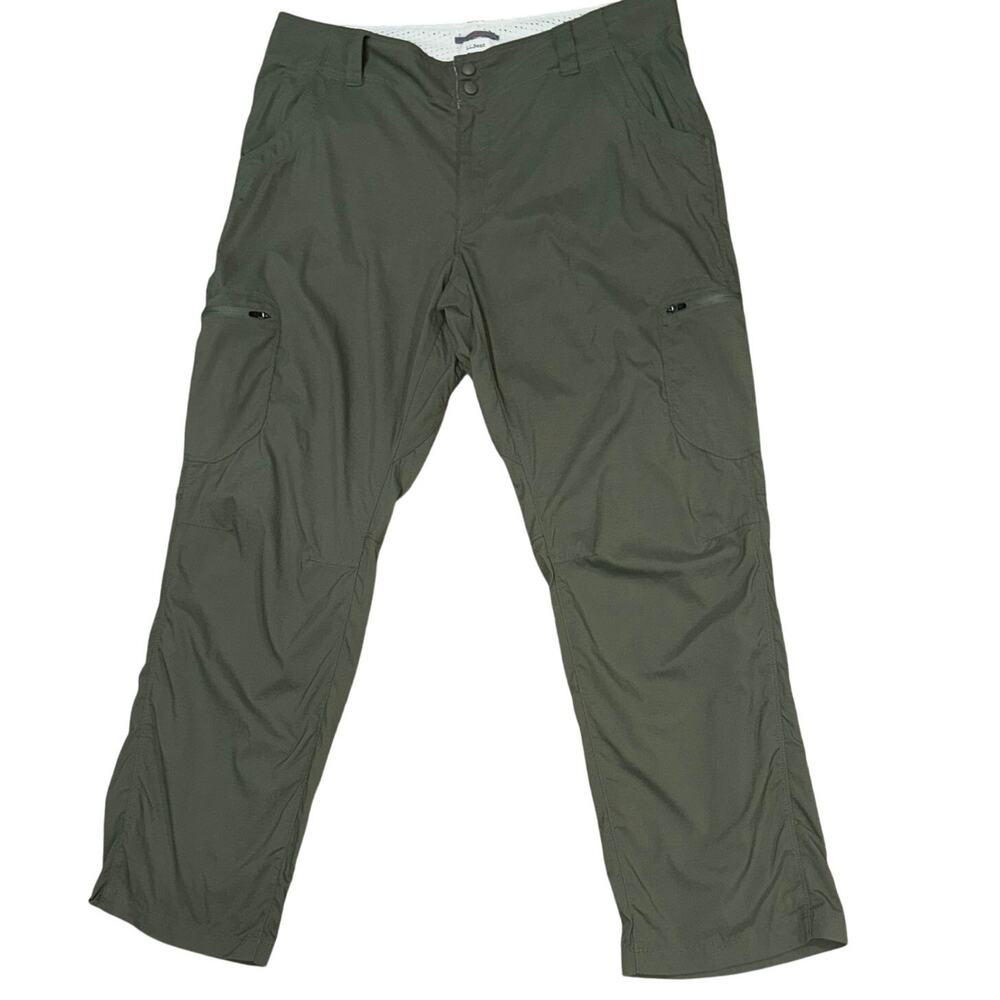 LL Bean Women's Swift Ascent Rip Stop Olive Green Hiking Pants Lightweight SZ16